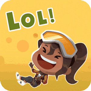 Gif animé rire lol fille